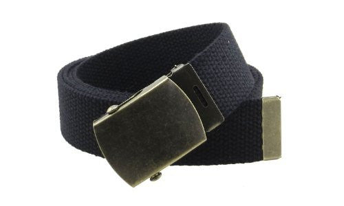 Canvas Web Belt Military Style with Brass Buckle and Tip 54 Long Many  Colors (Black) at  Men's Clothing store