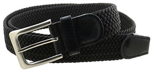 Custom Logo Adjustable Braided Stretch Leather End Tip Elastic Stretch Belt  - China Belt and Genuine Leather Belt price