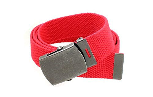ACCmall Military Red Bandana Pattern Web Belt & Buckle